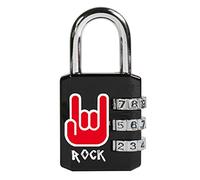 Master Lock 1509EURDROCK - Lucchetto a combinazione con motivo gonna, 6,2 x 3,2 x 1,4 cm, colore: Nero e rosso