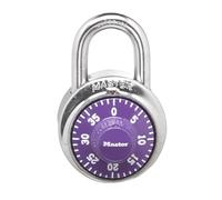 Master Lock 1514D Lucchetto a combinazione, larghezza 4,8 cm, con arco lungo 3/4", quadrante viola, 4,8 cm