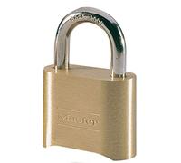 Master Lock 175Eurd Lucchetto Certificato a Combinazione in Zinco Massiccio con Finitura in Ottone, Oro, 7.5 X 5.1 X 2.4 Cm