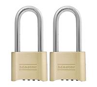 Master Lock 175LHEC2 - Lucchetto a combinazione, 2 pezzi, colore: Oro