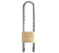 Master Lock 1950EURD Lucchetto a Chiavi in Ottone Massiccio e Archetto Regolabile da 7 a 15.5 cm, Oro, 15.5 x 5 x 1.4 cm