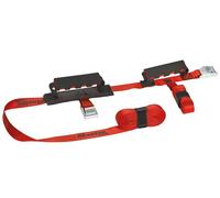 Master Lock 3126EURDAT Cinghie per Trasporto con Maniglia, Rosso, 2.50 5.5 m x 25 mm, Set di 2 Pezzi