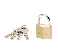 Master Lock 2940EURD Lucchetto a Chiavi con Corpo Spesso in Ottone Massiccio, Oro, 6.2 x 4 x 1.6 cm