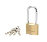 Master Lock 2950EURDLJ Lucchetto a Chiavi con Corpo Spesso in Ottone Massiccio e Archetto Longo, Oro, 11.5 x 5 x 1.7 cm