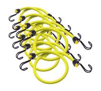 Master Lock 3022EURDAT Cavi Elastici con Ganci Corda 100 cm, Gancio Invertito Adatto per Giardinaggio, Trasporto, Trasloco, Campeggio, Giallo (Confezione da 4)