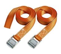 Master Lock 3210EURTAT Cinghia con Fibbia in Zama, Arancio, 2.50 m x 25 mm, Set di 2 Pezzi