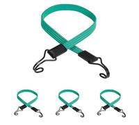Master Lock 3225EURDAT Cinghia Elastica con Ganci Cavo Gancio Invertito Adatto per Giardinaggio, Trasporto, Trasloco, Campeggio, Verde, 80 cm (Confezione da 4)