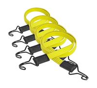 Master Lock 3226EURDAT Cinghia Elastica con Ganci Cavo Gancio Invertito Adatto per Giardinaggio, Trasporto, Trasloco, Campeggio, Giallo, 100 cm (Confezione da 4)