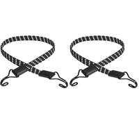 Master Lock 3229EURDAT Cinghia Elastica Riflettente con Ganci Cavo Gancio Invertito Adatto per Giardinaggio, Trasporto, Trasloco, Campeggio, Nero, 60 cm (Confezione da 2)