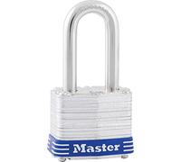 Master Lock 3DLF - Lucchetto con chiave in acciaio laminato, confezione da 1