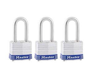 Master Lock 3TRILF Lucchetto in acciaio laminato con chiave, 1-1/2" Grillo