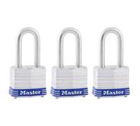 Master Lock 3TRILF Lucchetto in acciaio laminato con chiave, 1-1/2" Grillo-Pack