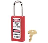 Master Lock 411RED Lucchetto di sicurezza con chiave diversa, rosso