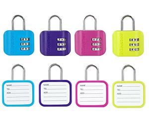 Master Lock 4670EURDCOL Lucchetto con combinazione ed etichetta porta-indirizzo, Colore casuale, 5.9 x 4.4 x 1.4 cm