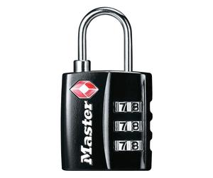 Master Lock 4680EURDBLK Combination Travel Padlock TSA Certified, Black, 5,5 x 3
