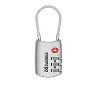 Master Lock 4688DSLV Imposta la Tua Combinazione di Serratura per Bagagli Approvata TSA, Argento, 1 confezione