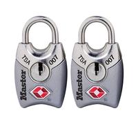 Master Lock 4689T Serratura con chiave approvata TSA, blu, confezione da 2