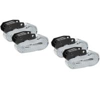 Master Lock 4x Professionale Cintura di Tensione 2,5m 25mm 150kg Ancoraggio Auto