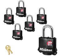 Master Lock (6 lucchetti uguali a chiave con rivestimento termoplastico - 311KA-6