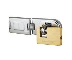 Master Lock 606720EURD Set Composto Chiusura a Scatto per Porta e Lucchetto Rettangolare a Chiave