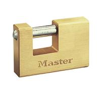 Master Lock 607EURD Lucchetto Rettangolare in Ottone Massiccio a Chiave, Oro, 7,5 x 7,6 x 1,5 cm