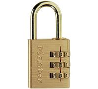 Master Lock Lucchetto combinazione 3 cifre 630EURD Alluminio finitura ottone Oro 6.5x3x1.5 cm