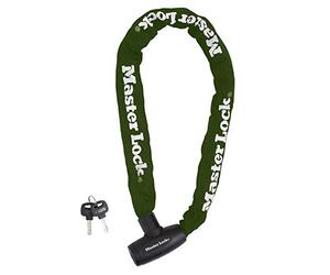 Master Lock 8022EURD Lucchetto Bici con Chiave, 60 cm Catena, Verde