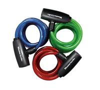Master Lock 8127TRI - Serratura per bicicletta, 3 pezzi, colore: blu, verde e rosso, lunghezza 1,8 m