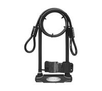 Master Lock 8285EURDPRO Hardened Steel Heavy Duty Bike D Lock with Cable, Black,
