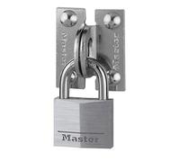 Master Lock 914060REURD Set Piastre di Bloccaggio ad Angolo Retto e Lucchetto a Chiave