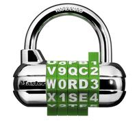 Master Lock Alpha/Numeric Combination Lock,Chrome,w/Assorted Wheels, Sold as 1 Each