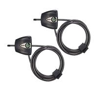 Master Lock Black Python Steel Cable Lock with Keys, Heavy Duty Anti-Theft Trail Camera and Kayak Locking Cable, 2 Pack, 8417T