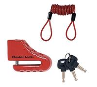 Master Lock Bloccadisco per Moto o Bloccadisco per Scooter, 80 mm con Serratura