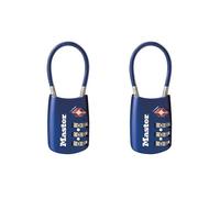 Master Lock Blu Set Your Own Combinazione TSA Approvato Lucchetto Bagagli, Viaggio Cerniera Lucchetto è Perfetto per valigie, borse o zaini, 2 pk, 4688BLUEC2