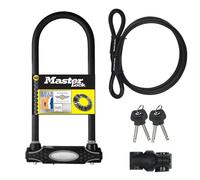 Master Lock Catena Bici U con Cavo, Chiave, Supporto per il Trasporto, Certificato Antifurto, 8285EURDPRO, Da utilizzare con bici elettriche, da montagna, da strada, pieghevoli