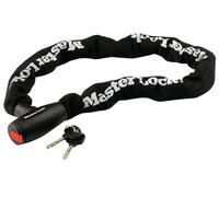MASTER LOCK Catena in acciaio cementato di lunghezza 1 m x 10 mm con serratura integrata a chiave; nera - Nouvo