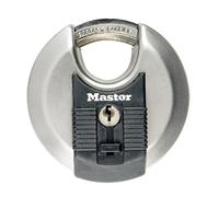 Master Lock Lucchetto a disco M50EURD – Acciaio inox 80 mm, Alta sicurezza, Chiave