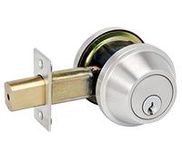 Master Lock DSCHDD32D Heavy Duty doppio cilindro, grado 2 commerciale catenaccio con bump stop, finitura cromata spazzolata