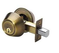 Master Lock DSO0705 - Chiavistello a doppio cilindro con finitura antimicrobica SilvaBond, ottone anticato Master Lock