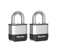 Master Lock Elite Lucchetto In Lamiera 52mm Con Catena 25mm Confezione 2 MLKPK5T