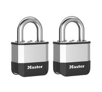 Master Lock Elite Lucchetto In Lamiera 52mm Con Catena 25mm Confezione 2 MLKPK5T