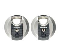 Master Lock Excell™ Acciaio Inox Disco 70mm Lucchetto Chiave Uguale X 2 MLKM40T