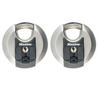 Master Lock Excell™ Acciaio Inox Disco 70mm Lucchetto Chiave Uguale X 2 MLKM40T