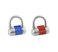 Master Lock Imposta il tuo lucchetto a combinazione, serrature per armadietti da palestra con codice per fissare oggetti di valore interni, il colore può variare, 2 pezzi, 1523EC2