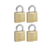 Master Lock In Ottone Massiccio 20Mm Lucchetto 3-Pin - Chiave Uguale X 4 MLK120Q