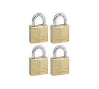 Master Lock In Ottone Massiccio 20Mm Lucchetto 3-Pin - Chiave Uguale X 4 MLK120Q