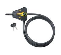 Master Lock Lucchetto a Cavo Python Regolabile con Chiave, Lunghezza 1,8 m, 8419DPF, Nero e Giallo, 6' x 5/16" diameter