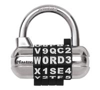Master Lock lucchetto a combinazione con struttura cromata e gambo in acciaio INOX, 1534DBLK