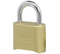 Master Lock Lucchetto a combinazione ripristinabile, 2 pollici di larghezza, Ottone