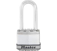 Master Lock Lucchetto ad Alta Sicurezza [Chiave] [Acciaio Laminato] [Esterno] [Archetto L] M1Eurdlh - Ideale per Portali, Garage, Sconto